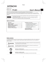 Hitachi TT-251 User manual