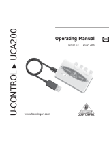 Behringer U-CONTROL UCA200 Operating instructions