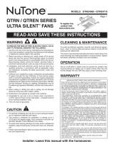 NuTone ULTRA SILENT QTRN Series Instructions Manual