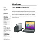 Compaq MP1600 Important information