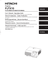 Hitachi PJTX10WAU User manual
