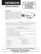 Hitachi CP-X345 series User manual