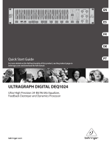 Behringer Ultragraph Digital DEQ1024 Quick start guide