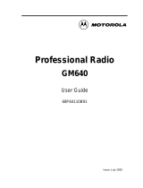 Motorola GM640 User manual