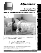 Quasar VV1311W - MONITOR/VCR Operating Instructions Manual