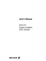 Ericsson EDACS DPE-100 User manual