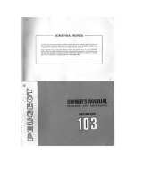 Peugeot 103 L2-U2 Owner's manual