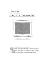 Hitachi CML151XW User manual