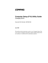 Compaq D315 - Desktop PC Setup Utility Manual