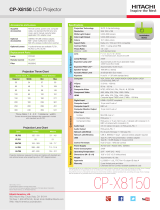 Hitachi CP-X8150 Quick Manual