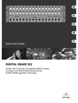 Behringer DIGITAL SNAKE S32 Quick start guide