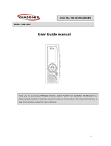 Diasonic DIGITAL VOICE RECORDER MODEL : DDR-5000 User manual