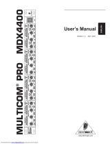 Behringer Multicom Pro MDX4400 User manual