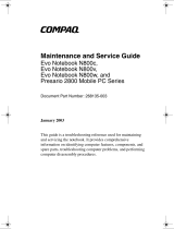 Compaq Evo n800w - Notebook PC Maintenance And Service Manual