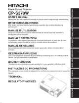 Hitachi CP-S370W User manual