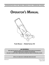 MTD Series 410 User manual