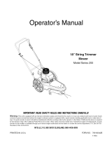 MTD Series 200 User manual