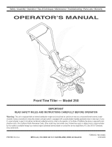 MTD Series 250 User manual