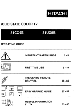 Hitachi 31CX4B, 31UX5B Operating instructions