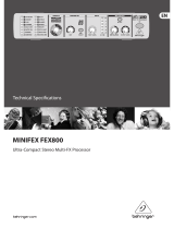 Behringer MINIFEX FEX800 Technical Specifications