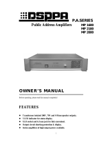 DSPPA P.A.SERIES MP 1600 Owner's manual