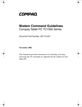 Compaq TC1000 - Tablet PC - Crusoe TM5800 1 GHz Modem Command Manuallines