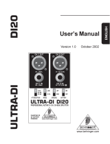 Behringer Ultra-DI DI20 User manual
