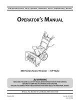 MTD 600-Series L Style User manual