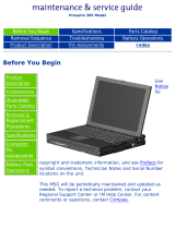 Compaq Presario 305 Maintenance And Service Manual