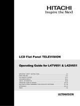 Hitachi UltraVision L47V651 User manual