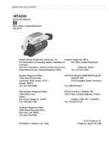 Hitachi VM-SP1A User manual