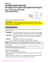 Hitachi CP-X3511 User manual