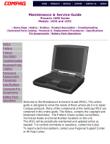 Compaq Presario 1600 - Notebook PC Maintenance And Service Manual