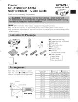 Hitachi CP-X1200 Series Quick Manual