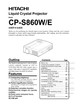 Hitachi CP-S860W User manual