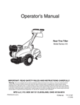 MTD Series 410 User manual