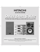 Hitachi AX-M140 Quick start guide