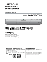 Hitachi DV-RX7000E User manual