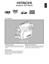 Hitachi DZ-HS500A User manual