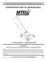 MTD 260 Series User manual