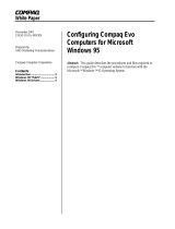 Compaq Evo D500 - Convertible Minitower Software Manual