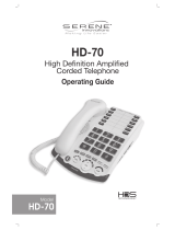 Serene HD-70 Operating instructions