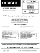 Hitachi 32UX51B/CY77 User manual