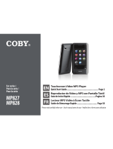 Coby MP827 Quick start guide