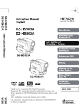 Hitachi DZ-HS903A - DVD Video Camera User manual