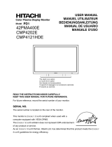 Hitachi 42PMA400E User manual