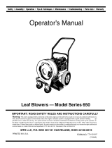 MTD 650 Series User manual