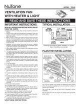 NuTone 765HL Instructions Manual