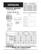 Hitachi RAC-14KH3 User manual