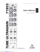 Behringer Tube Ultragain T1953 User manual